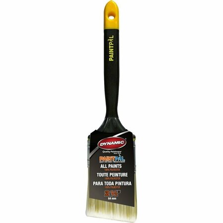 DYNAMIC PAINT PRODUCTS Dynamic 2-1/2 in. 64mm Paint Pal Angled Sash Polyester Brush 09906